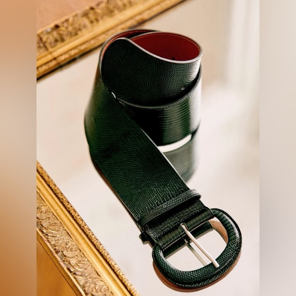 Sezane Masha Belt. Green. 80CM - Picture 2 of 11